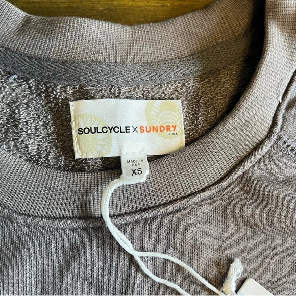 Soulcycle X Sundry Dropped Shoulder Sweatshirt Charcoal - Picture 3 of 5
